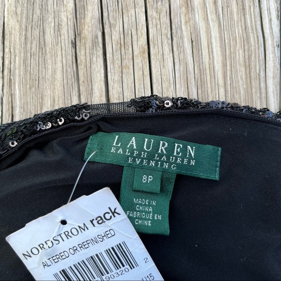 HP! NWT! Ralph Lauren Evening One Shoulder Sequin Bodice Jersey Gown - Picture 9 of 9